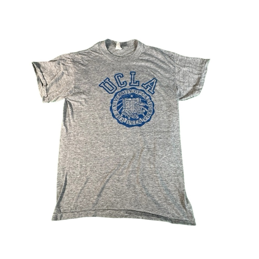 Vintage UCLA Bruins T Shirt Mens Large Gray USA Made College NCAA Graphic Tee